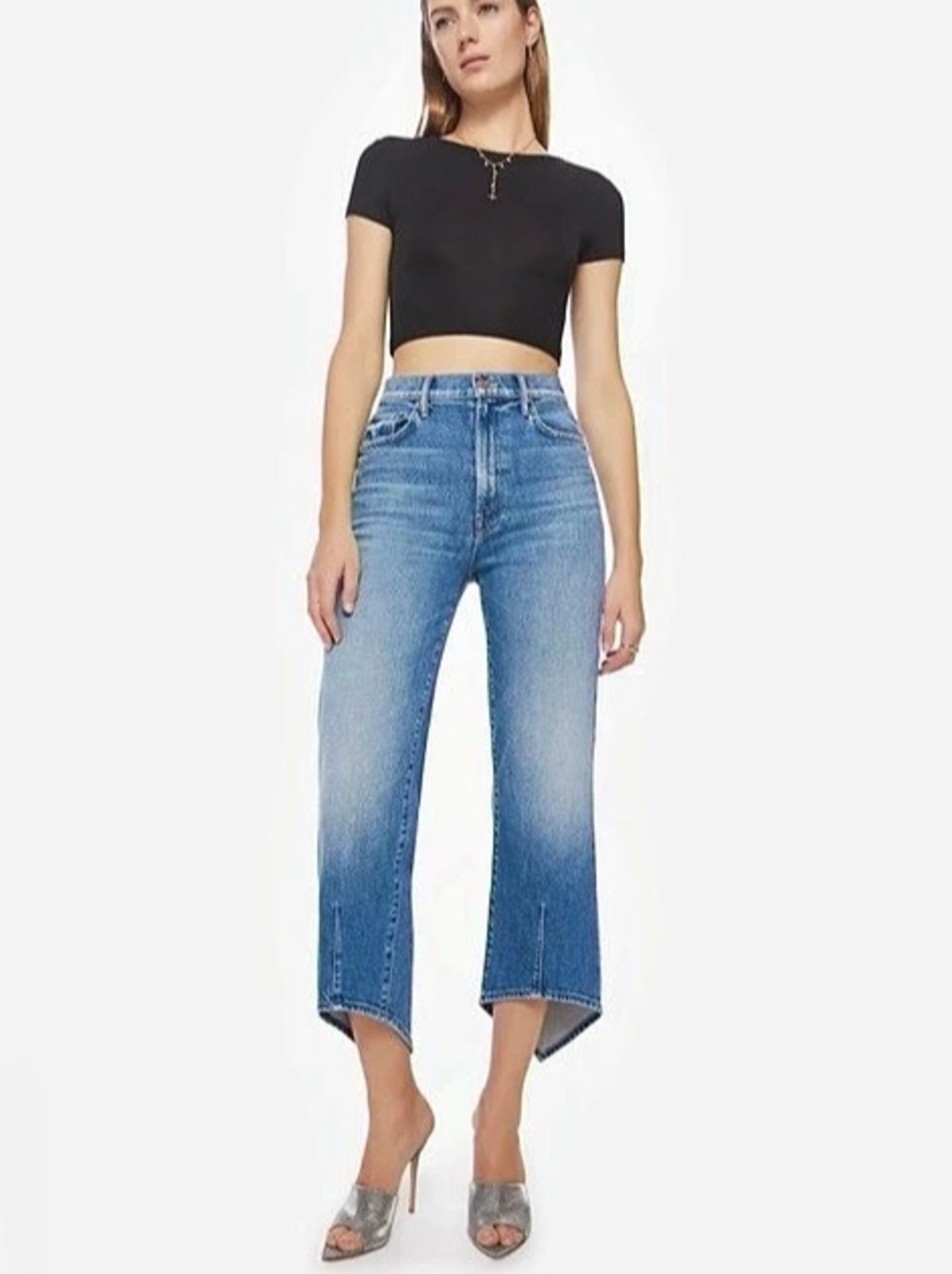 MOTHER The Backstabber Flood Jeans Size 27 NWOT High Rise Denim